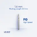 FG CARBIDE TAPER FLAT END
