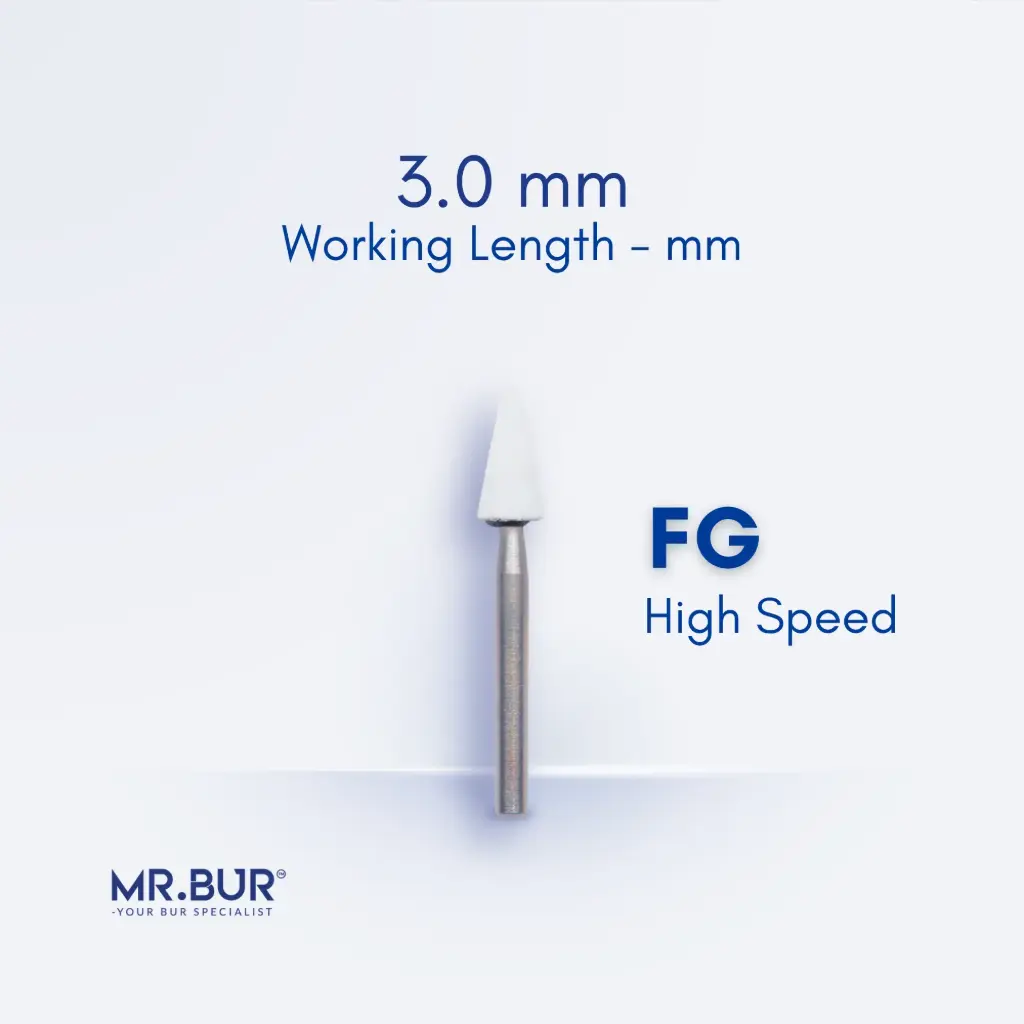 FG WHITE STONE POINTED CONE
