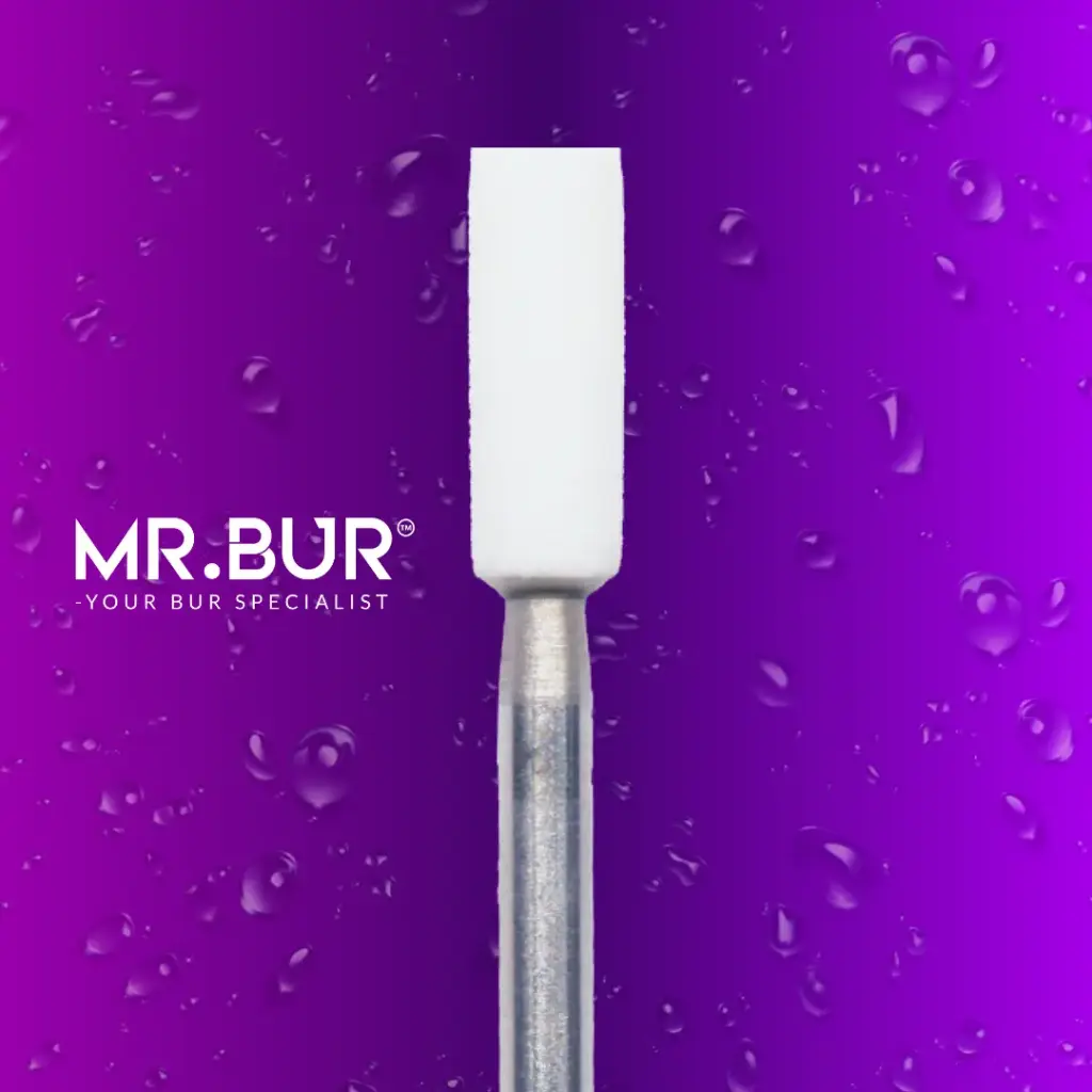 FG WHITE STONE CYLINDER FLAT END