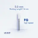 FG WHITE STONE CYLINDER FLAT END