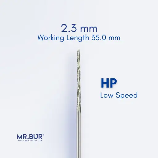 [CB169] ORAL & MAXILLOFACIAL SURGERY LINDEMANN BONE CUTTING BUR, 35MM WORKING PART 