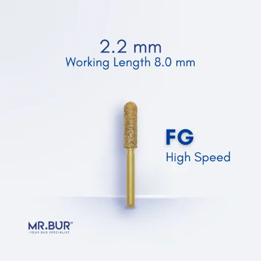 [S881/22] FG GOLD MINI CYLINDER ROUND END